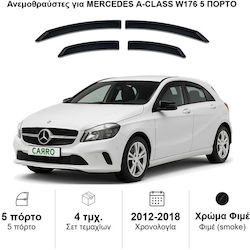 Heko Σετ Ανεμοθραύστες Μπροστινοί και Πίσω Σκούρο Φιμέ για Mercedes-Benz A Class 4τμχ 23282 Heko Σετ Ανεμοθραύστες Μπροστινοί και Πίσω Σκούρο Φιμέ για Mercedes-Benz A Class 4τμχ 23282
