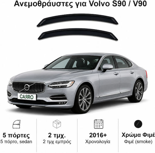 Heko Комплект Ветробрани Dark Fime за Volvo S90 2бр