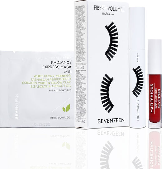 Seventeen Fiber Makeup Set for Face Eyes and Lips Volume and Mini Matlishious 10 3 Pieces