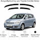 Heko Set of Windbreakers Front and Rear Car Dark Fime for Toyota Corolla Verso 4pcs