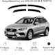 Heko Set of Windbreakers Front and Rear Car Dark Fime for Volvo XC 90 4pcs