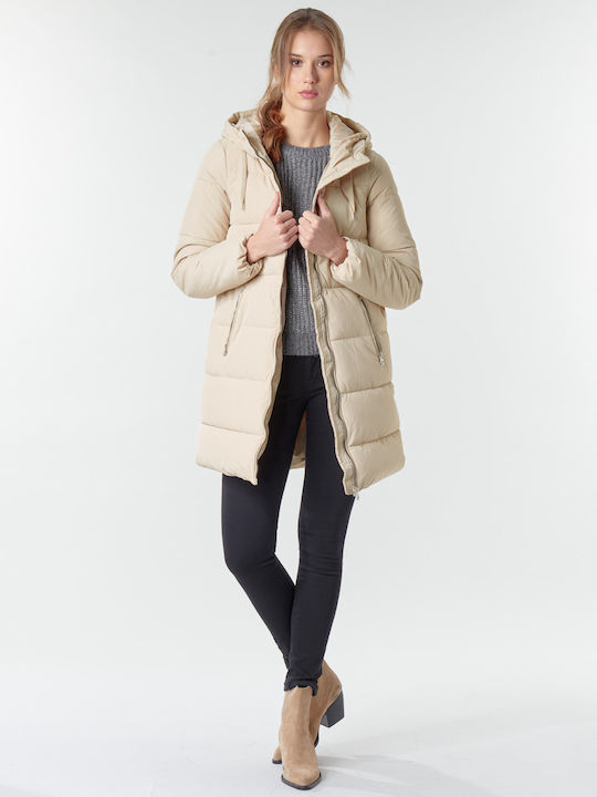 Only Dolly Lang Damen Puffer Jacke für Winter H...
