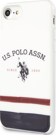 U.S. Polo Assn. Tricolore Cover Back Cover Σιλικόνης Λευκό (iPhone SE 2022/2020)