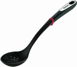 Tefal Deep Nylon Colander Slotted Spoon Black Ingenio