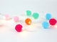 Aca Lichterkette für den Außenbereich 1.2m mit 10 Pom Pom Bällen Warmweiß