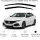 Heko Set of Windbreakers Front Car Dark Fime for Honda Civic 2pcs