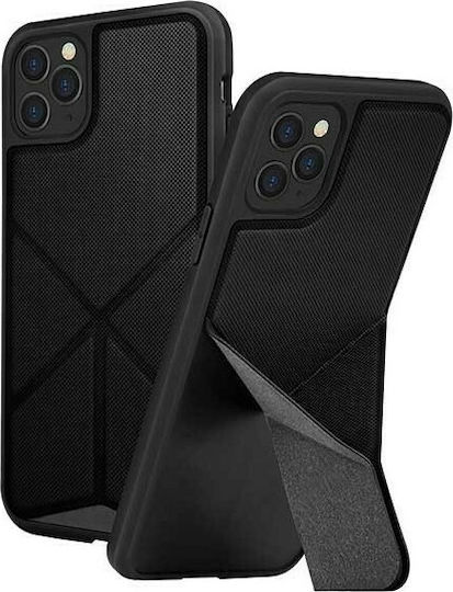 Uniq Transforma Umschlag Rückseite Synthetisches Leder / Silikon Schwarz (iPhone 11 Pro Max)