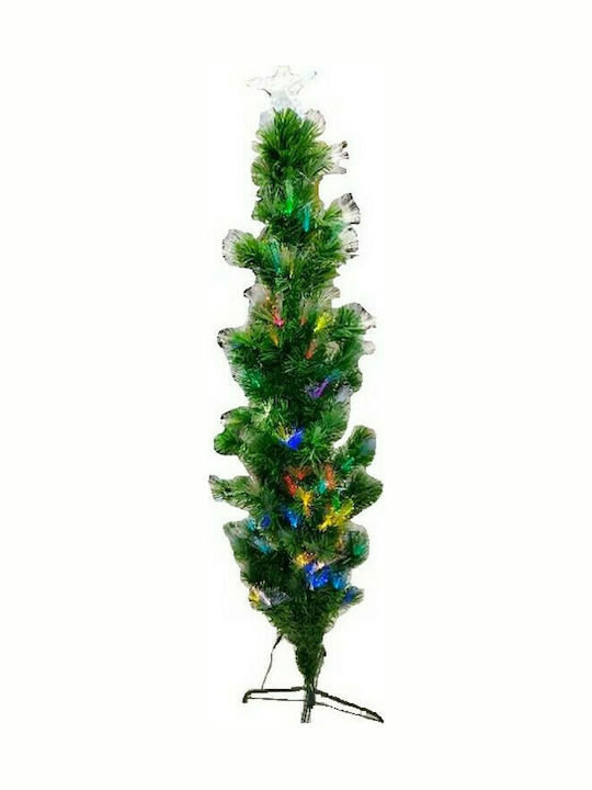Χριστουγεννιάτικο Δέντρο XR9482 Πράσινο Στολισμένο Slim 180εκ με Μεταλλική Βάση και Φωτισμό LED