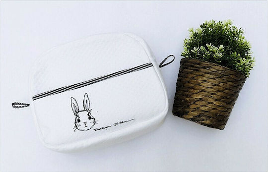 Raison D' Etre Rabbit De Niro Nursery Storage Basket White