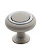 Zogometal 38 Knopf Möbelgriff aus Metallisch Matt Nickel - Chrome Ø27mm 38 1Stück