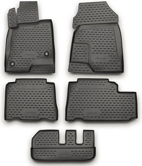 Novline Satz Vorder- und Hintermatten Wannenartig 5Stück aus TPE für Chevrolet Captiva 2011-2015 Gray