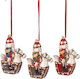 Hängendes Ornament Soldat Keramisch Mehrfarbig Set 3Stück