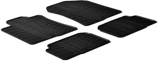 Gledring Set of Front and Rear Mats 4pcs for Toyota Verso 2004-2009 Black