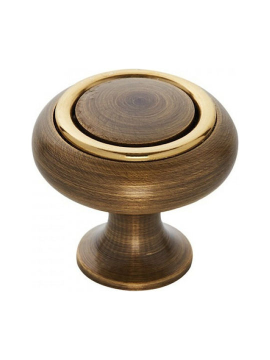 Zogometal 38 Antik Knopf Möbelgriff aus Metalli...