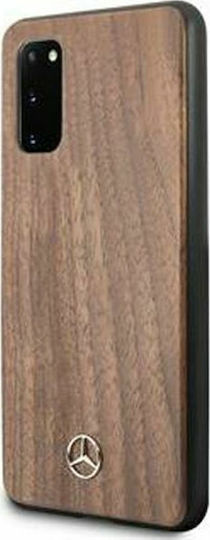 Mercedes-Benz Wood Cover Задна корица Дърво Кафяв (Galaxy S20)
