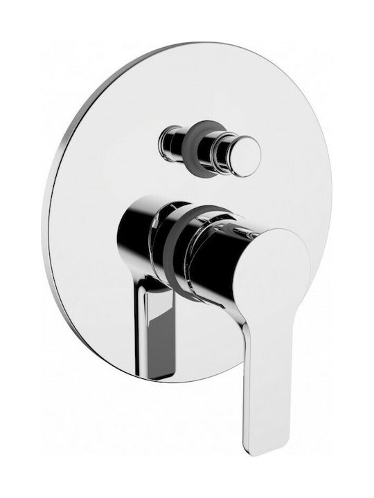 Teorema Goodlife Built-in Faucet Mixer for Shower 2 Exits Silver