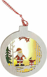 XMASfest Weihnachtsbaumschmuck Weihnachtsmann Beleuchtetes Holzartiges Vielseitigfarben 10x10x10cm XMASfest Weihnachtsbaumschmuck Weihnachtsmann Beleuchtetes Holzartiges Vielseitigfarben 10x10x10cm