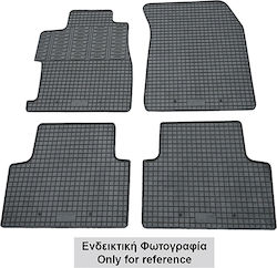 Cik Set of Front and Rear Mats 4pcs from Rubber for Peugeot 308 Black