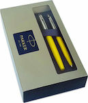 Parker Jotter Pen Set Rollerball with Quill (in a paper cassette) Yellow CT in a case