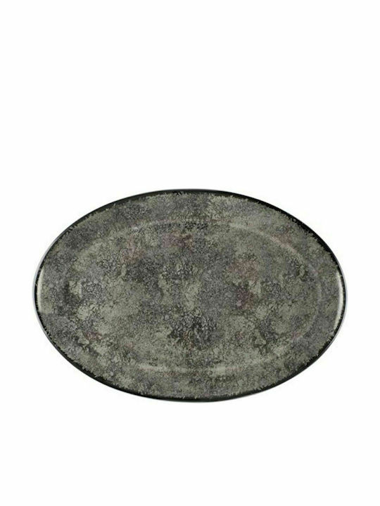 Oriana Ferelli Oval Ceramic Serving Platter Grey 31cm