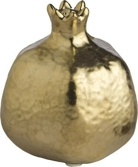JK Home Decoration Tabletop Lucky Charm Pomegranate Gold Ceramic 9x10cm 1pcs