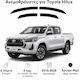 Heko Set of Windbreakers Front and Rear Car Dark Fime for Toyota Hilux 4pcs