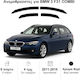 Heko Set of Windbreakers Front and Rear Car Dark Fime for BMW Series 3 4pcs