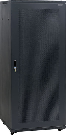 Central Επιδαπέδια Rack Cabinet 42U με 2 Διάτρητες Πόρτες 80x100x207cm Black 9900596042/C2