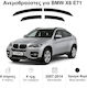 Heko Set of Windbreakers Front and Rear Car Dark Fime for BMW X6 4pcs