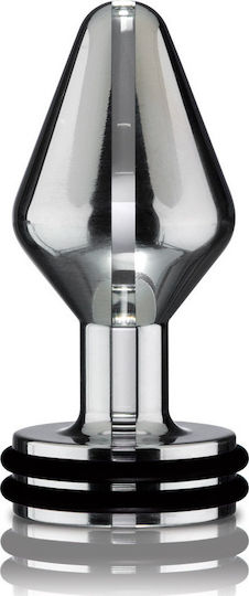 Electrastim Mini Electro Beginner's Classic Butt Plug Πρωκτική Σφήνα Small με Δόνηση Small Ασημί 6cm