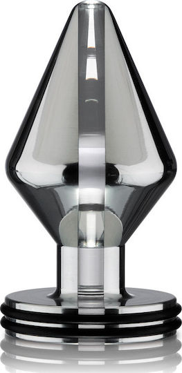 Electrastim Maxi Classic Electro Butt Plug Πρωκτική Σφήνα με Δόνηση Large Ασημί 8.5cm