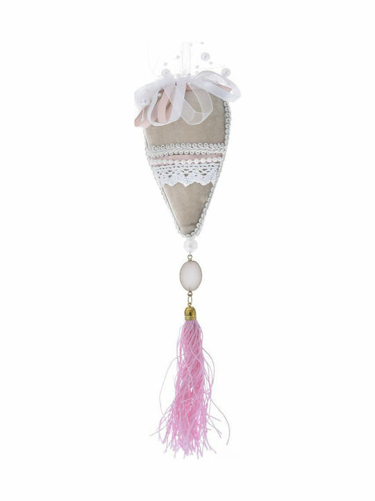 Iliadis Christmas Fabric Figure Ceiling Pendant Pink Length 8cm