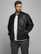 Jacke aus Kunstleder Biker Schwarz