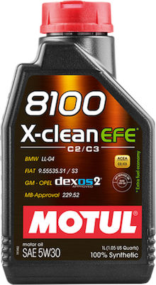 Motul Synthetisch Autoöl 8100 X-clean ΕFE 5W-30 C2/C3 1Es