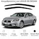 Heko Set of Windbreakers Front Car Dark Fime for Toyota Lexus 2pcs