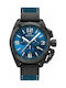 TW Steel Canteen Uhr Chronograph Batterie mit Blau Lederarmband