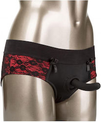 Calexotics Scandal Crotchless Pegging Panty Set Red Εσώρουχο με Dildo 13cm Calexotics Scandal Crotchless Pegging Panty Set Red Εσώρουχο με Dildo 13cm