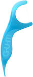 GUM Easy-Flossers 890 Waxed with Mint Flavour & Handle Light Blue 50pcs