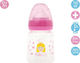 Kiokids Plastic Baby Bottle Princess with Silicone Teat for 0+ Months Pink 150ml