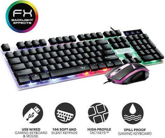 Alcatroz X-Craft XC1000 Σετ Gaming Πληκτρολόγιο με RGB φωτισμό & Ποντίκι (Αγγλικό US)