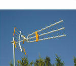 Triple MAXI UHF Antenna Εξωτερική Κεραία Τηλεόρασης (δεν απαιτεί τροφοδοσία) σε Πορτοκαλί Χρώμα Σύνδεση με Ομοαξονικό (Coaxial) Καλώδιο