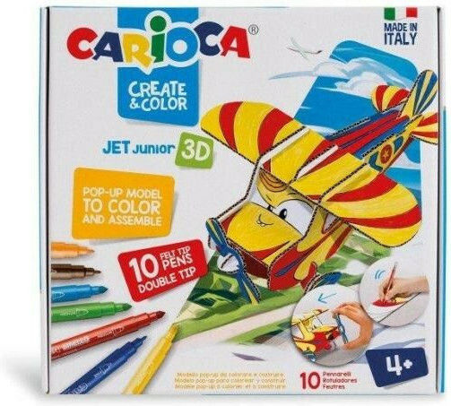 Carioca Creat & Color Jet Junior 3D Σετ Ζωγραφικής 25x23cm 10τμχ