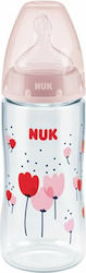 Nuk Plastikflasche First Choice Plus Temperature Control Gegen Koliken mit Silikonsauger für 6-18 Monate Pink Blumen 300ml 1Stück 10.741.940