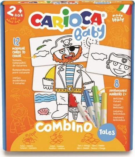 Carioca Baby Combino Tales Set de Colorat Set de colorat cu 8 markere 8buc
