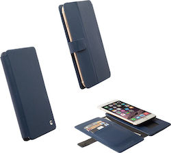 Krusell Leather Malmo Flipwallet Slide 4XL Caz carte până la 4.7" Albastru