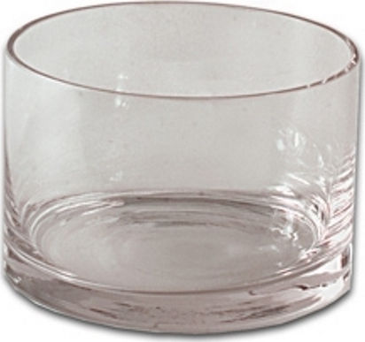 Zaros Übertopf Glas Transparent 15x15x10εκ.