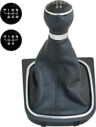 Simoni Racing Shift Knob Golf 5 με Ένδειξη 6 Ταχυτήτων και Φούσκα σε Πλαίσιο 5/6 for Volkswagen Golf black