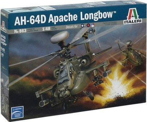 Italeri Φιγούρα Μοντελισμού Ελικόπτερο AH - 64D Apache Longbow σε Κλίμακα 1:48 34.4x24.3x5εκ.