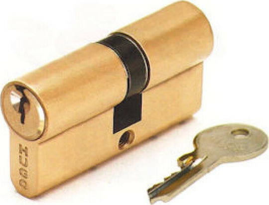 Hugo Locks Κύλινδρος Κλειδαριάς Ασφαλείας 80mm (30-50) με 3 Κλειδιά Χρυσός