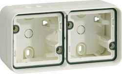 Hager Cubyko Switch Box Wall-mounted Double Hor...
